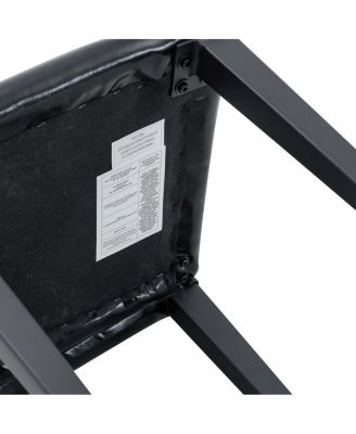 Minimalist PU Leather Dining Chair with Metal Legs