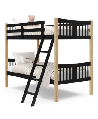 Caribou Twin-over-Twin Bunk Bed (Black with Brown)