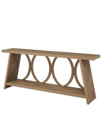 70.9 inch Extra Long Console Table, Farmhouse Sofa Table Behind Couch with 2 Tier Storage Shelf, Narrow Entryway Hallway Accent Table