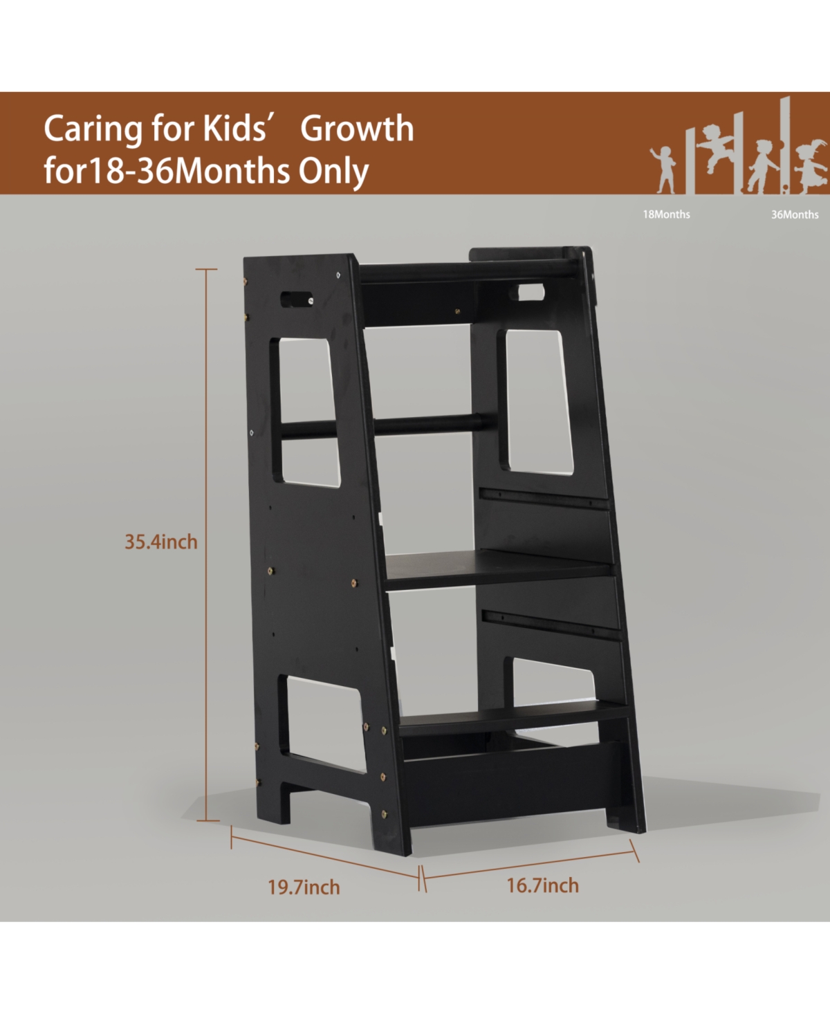 Streamdale Furniture Adjustable Standing Tower Learning Stool for Kids