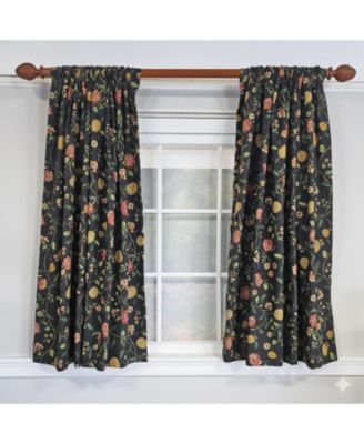 NightFall 100% Cotton Rod Pocket Window Curtain set of 2 Panels