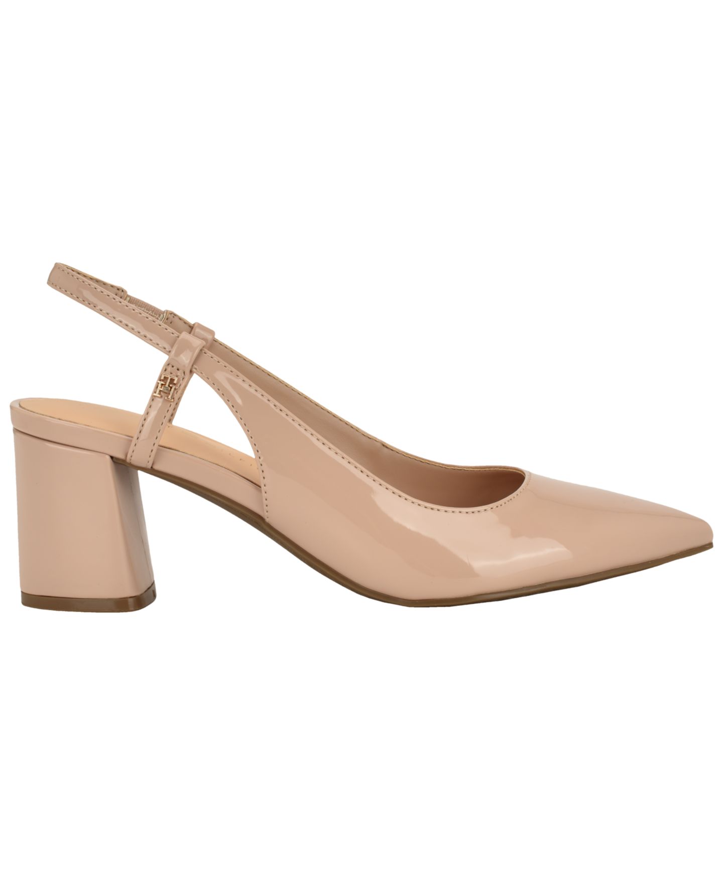 Женские туфли Tommy Hilfiger Jezibee Block Heel Slingback Pumps, цвет: Телесный лаковый — фото 2