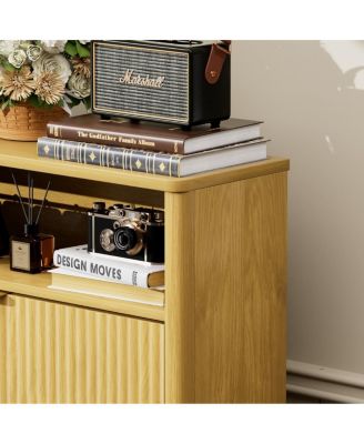 Entryway Hidden Shoe Cabinet with 3 Flip Drawers, 31.6"L x 9.6"W x 54.4"H