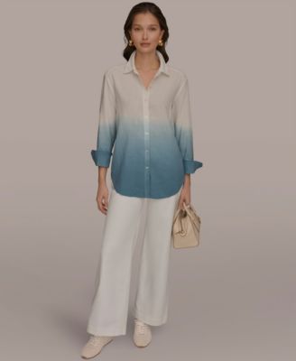 Women's Dip-Dye Long-Sleeve Shirt