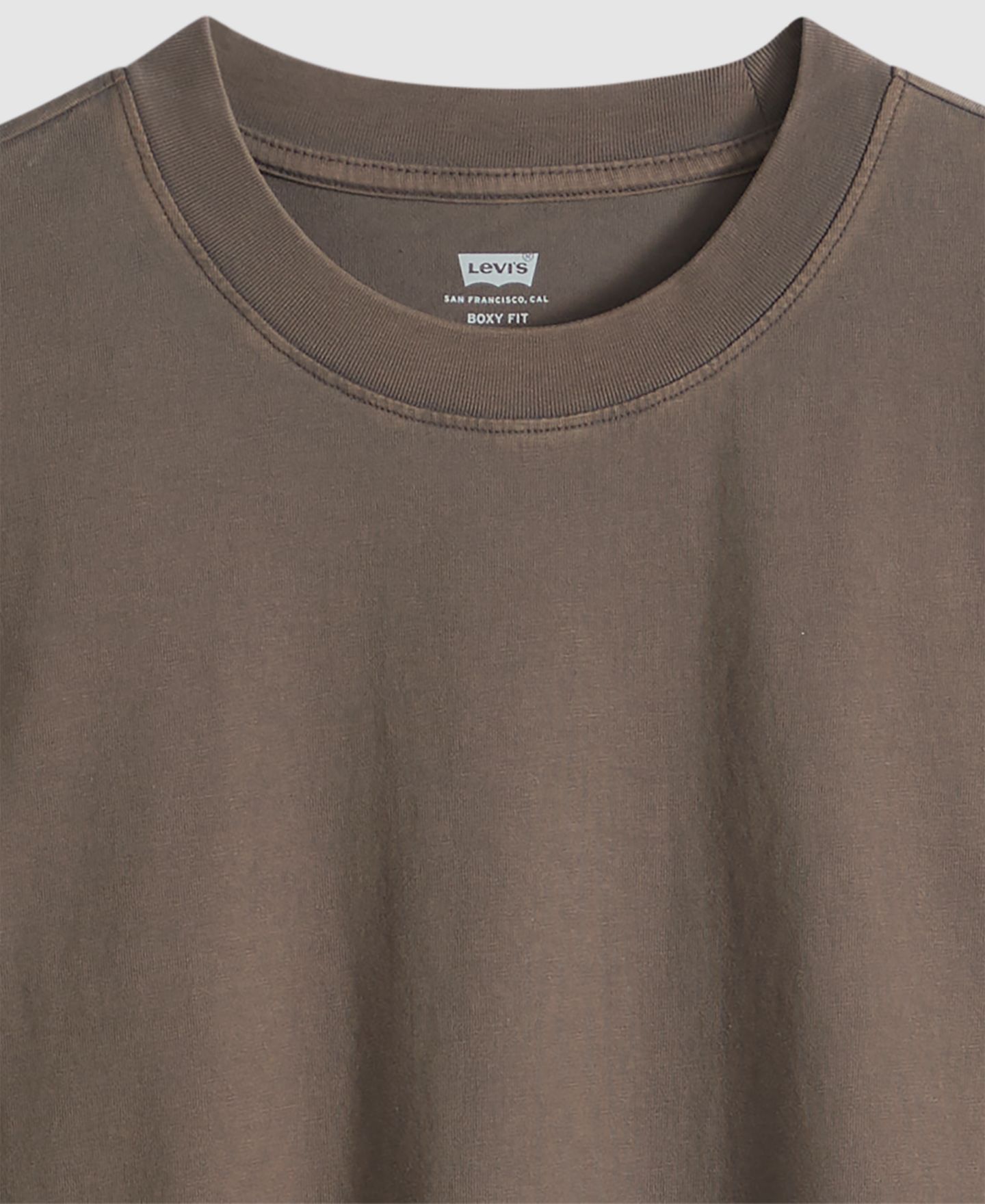 Мужская футболка Levi's Classic Cropped Boxy Short-Sleeve, цвет: Коричневый — фото 6