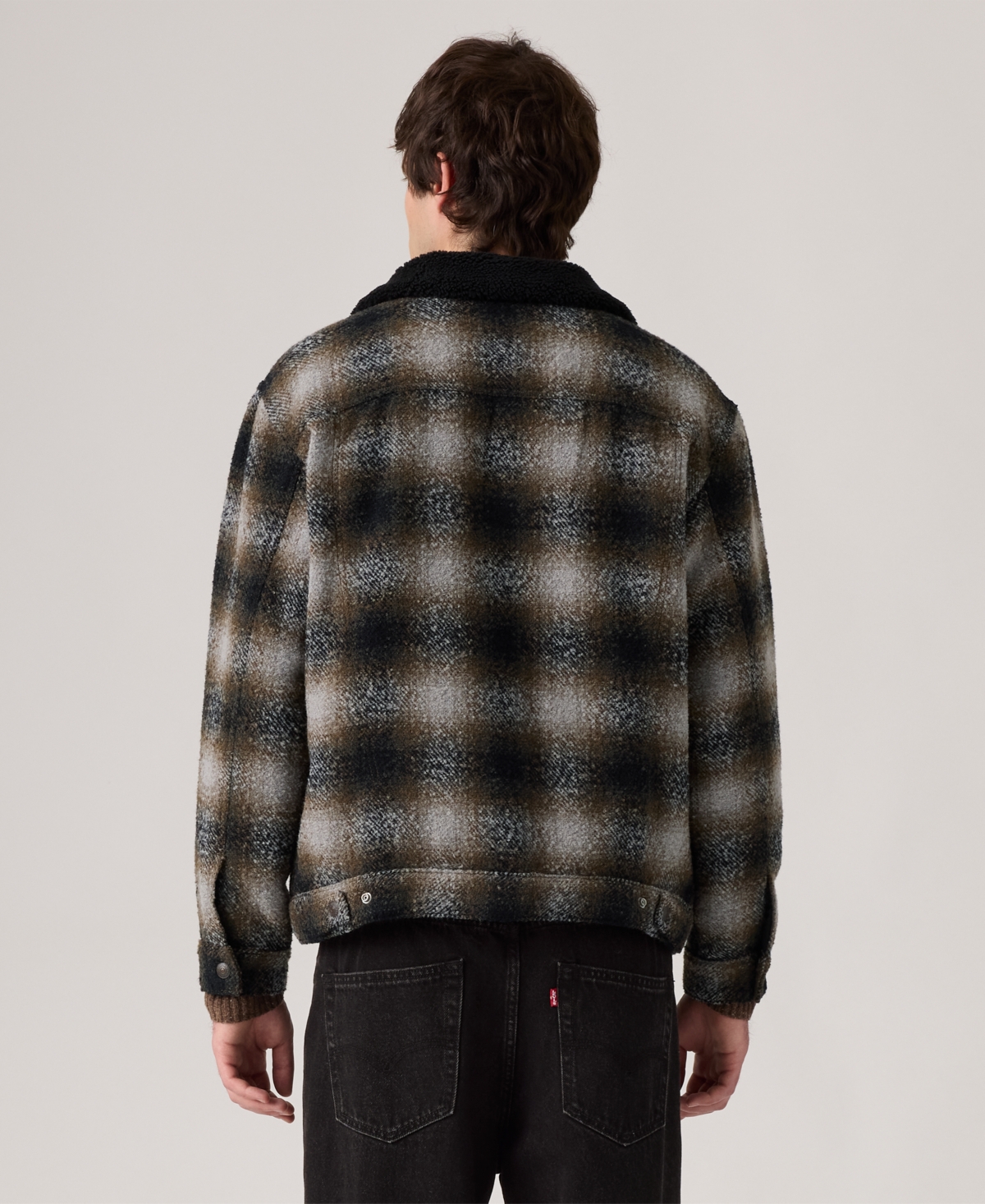 Levi's Men's Relaxed Fit Plaid Trucker Jacket