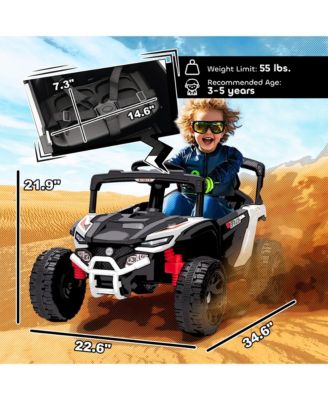 12V Kids Ride On Truck with Dual Motors for 3-8 Boys Girls,
