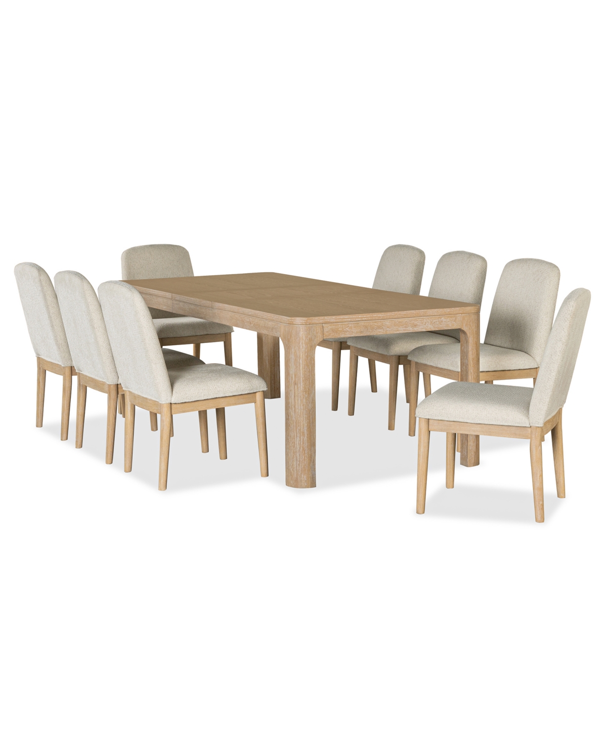 Furniture Marcel -Pc. Wood Rectangular Table and Upholstered Side Chairs Dining Set