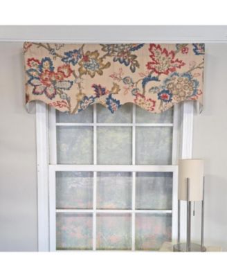 Silvia Regal 100% Cotton Rod Pocket Lined Window Valance 50" x 17" Multi