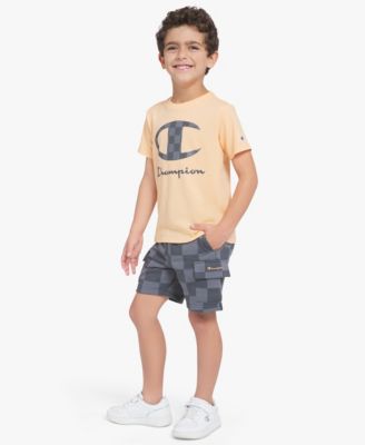 Boys' 4-7 Crewneck T-Shirt and Cargo Shorts, 2-Piece Set