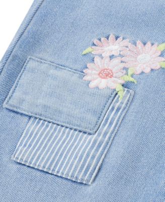 Girls' 7-16 Stitch Detail Flare Jeans