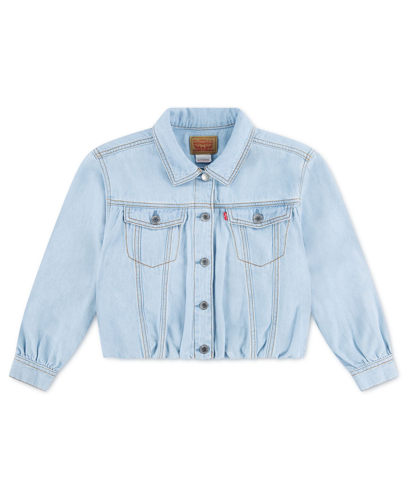 Куртка Levi's Bubble Trucker Jacket для девочек, цвет: Wow Me Over — фото 6