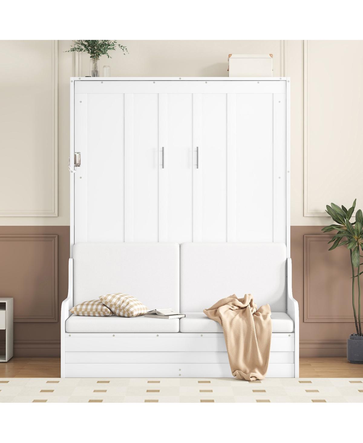 Streamdale Furniture Queen Size Murphy Bed Wall Bed with Cushion