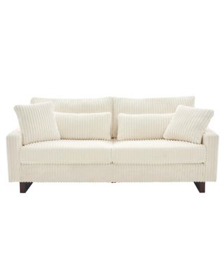 Modern Loveseat Sofa with Four Pillows