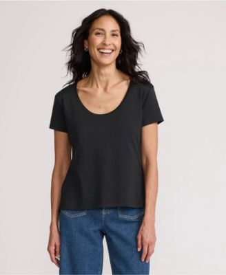 Women's Supima Cotton Tall Short Sleeve Scoop Neck Tee