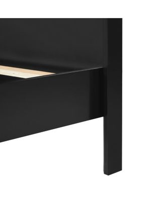 Solid King Size Wood Bed Frame with Elegant Headboard