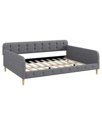 Queen Size Upholstered Daybed with 4 Support Legs