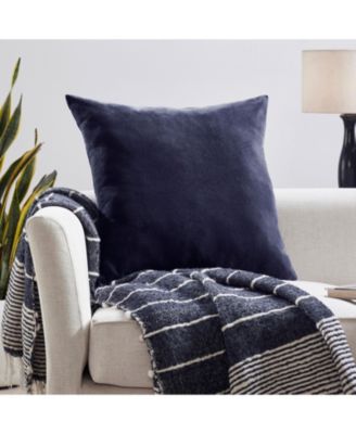 Aladdin Front and Back Solid Velvet Throw Pillow Covers, 22"x 22", Set of 2