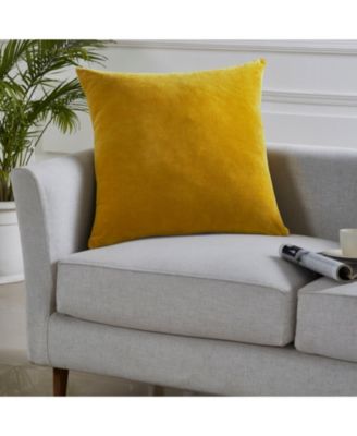 Aladdin Front and Back Solid Velvet Throw Pillow Covers, 22"x 22", Set of 2