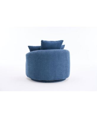 360° Swivel Accent Barrel Chair with 3 Removable Pillows