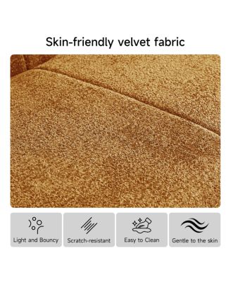  Luxury Cloud-Soft Velvet Single Sofa Chair