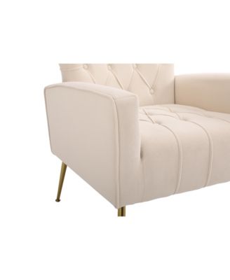 Modern Accent Chair with Ottoman