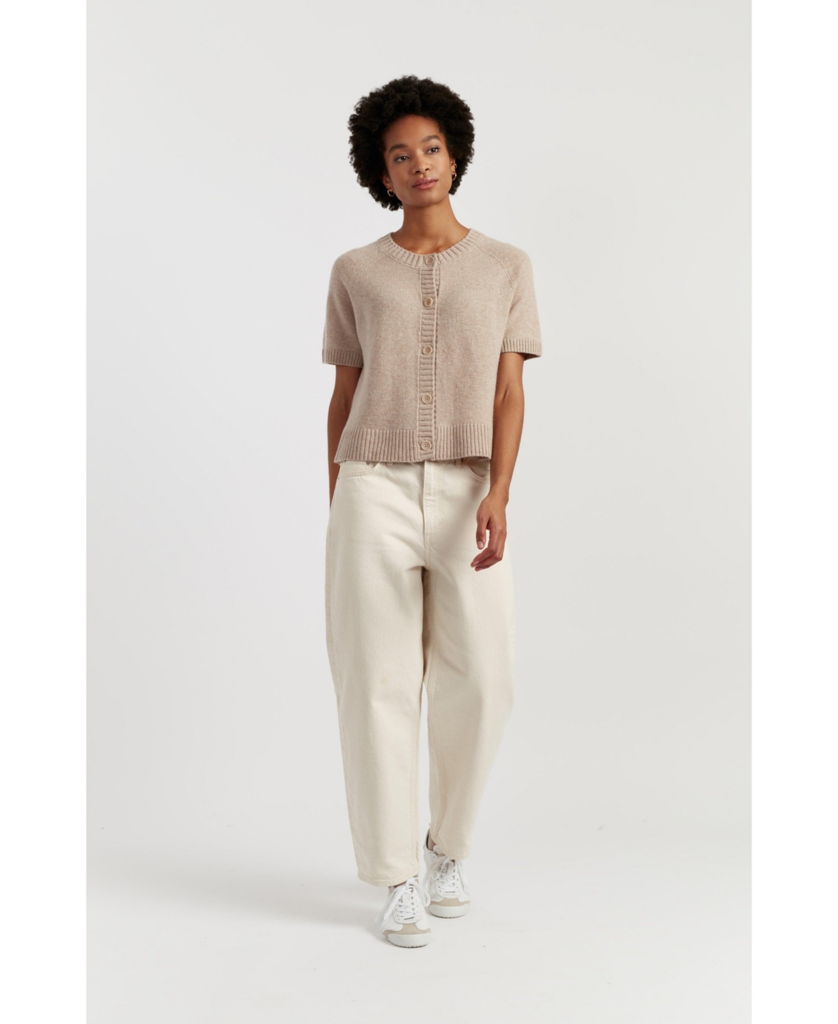 Chinti & Parker Women's Lightweight Wool-Cashmere Button-Front Tee