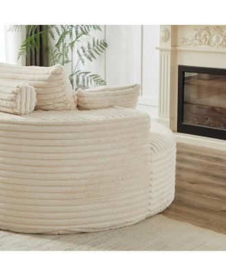 Corduroy Sponge Single Sofa,Modern Sleeper Chair