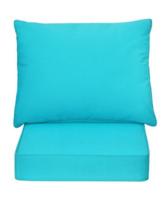 Indoor Outdoor Chair Cushion Pads with Rope Belts, Deep Seat