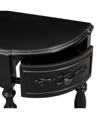  52" Modern Curved Console Table w/ Drawers & Shelf