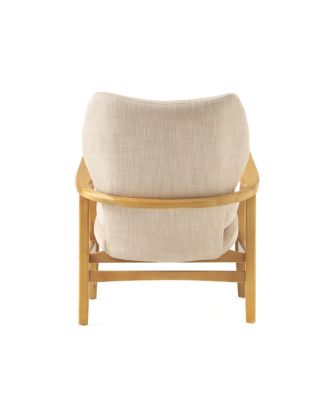 Button-Tufted Club Chair with Birch Wood Legs for Mid-Century Modern Decor
