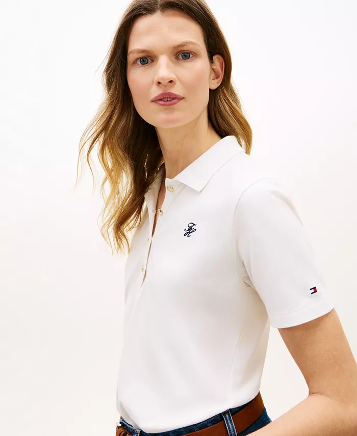 Women's Script Logo Polo T-Shirt - thumbnail 10