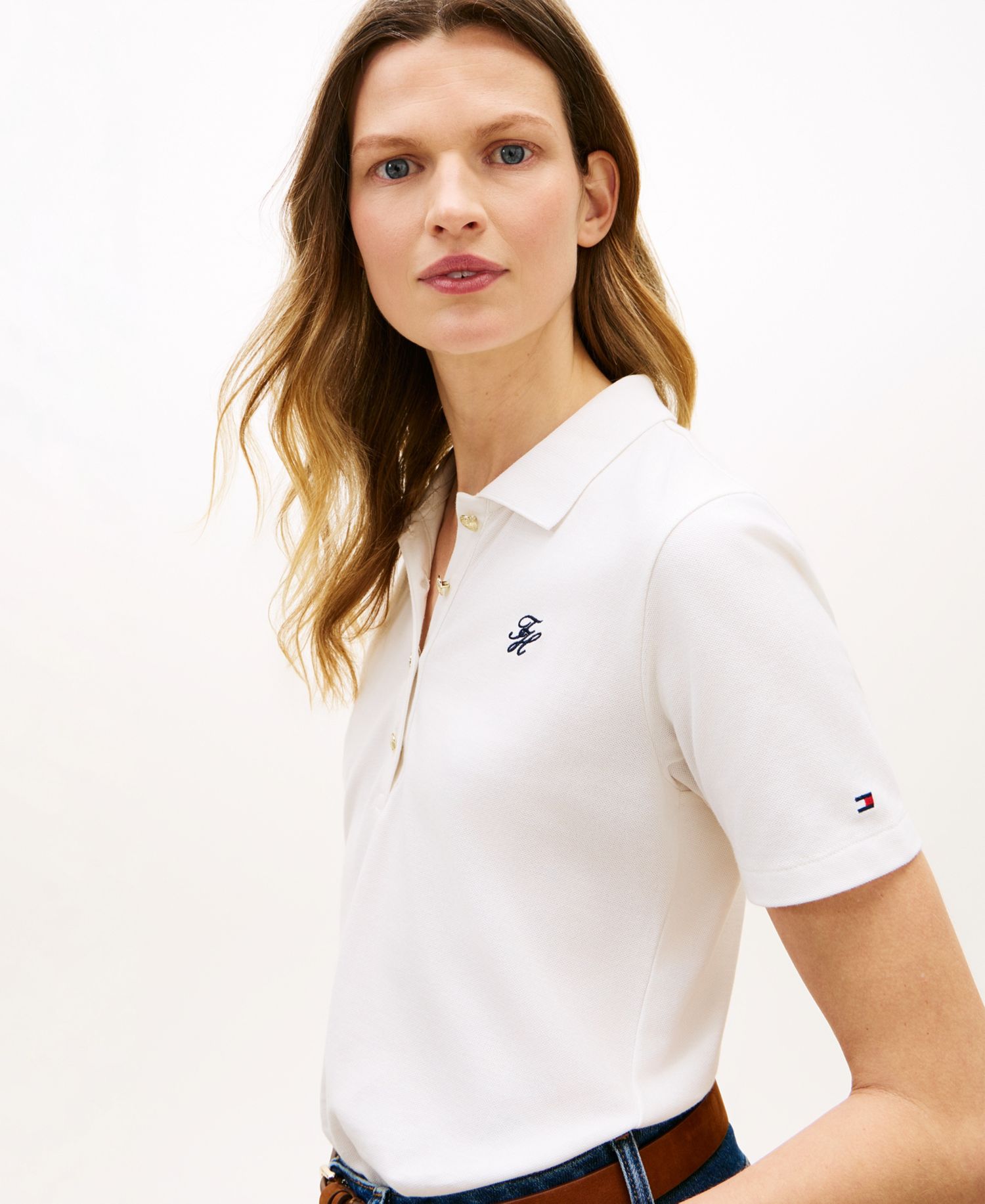 Women's Script Logo Polo T-Shirt