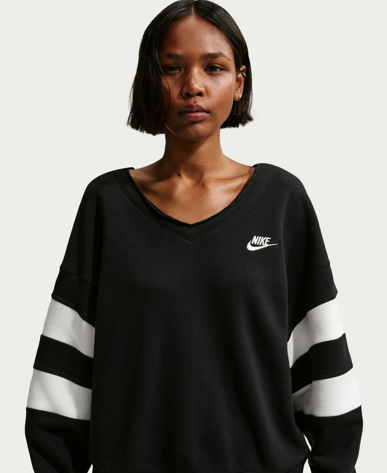 Women's Sportswear Club Fleece Oversized V-Neck Sweatshirt