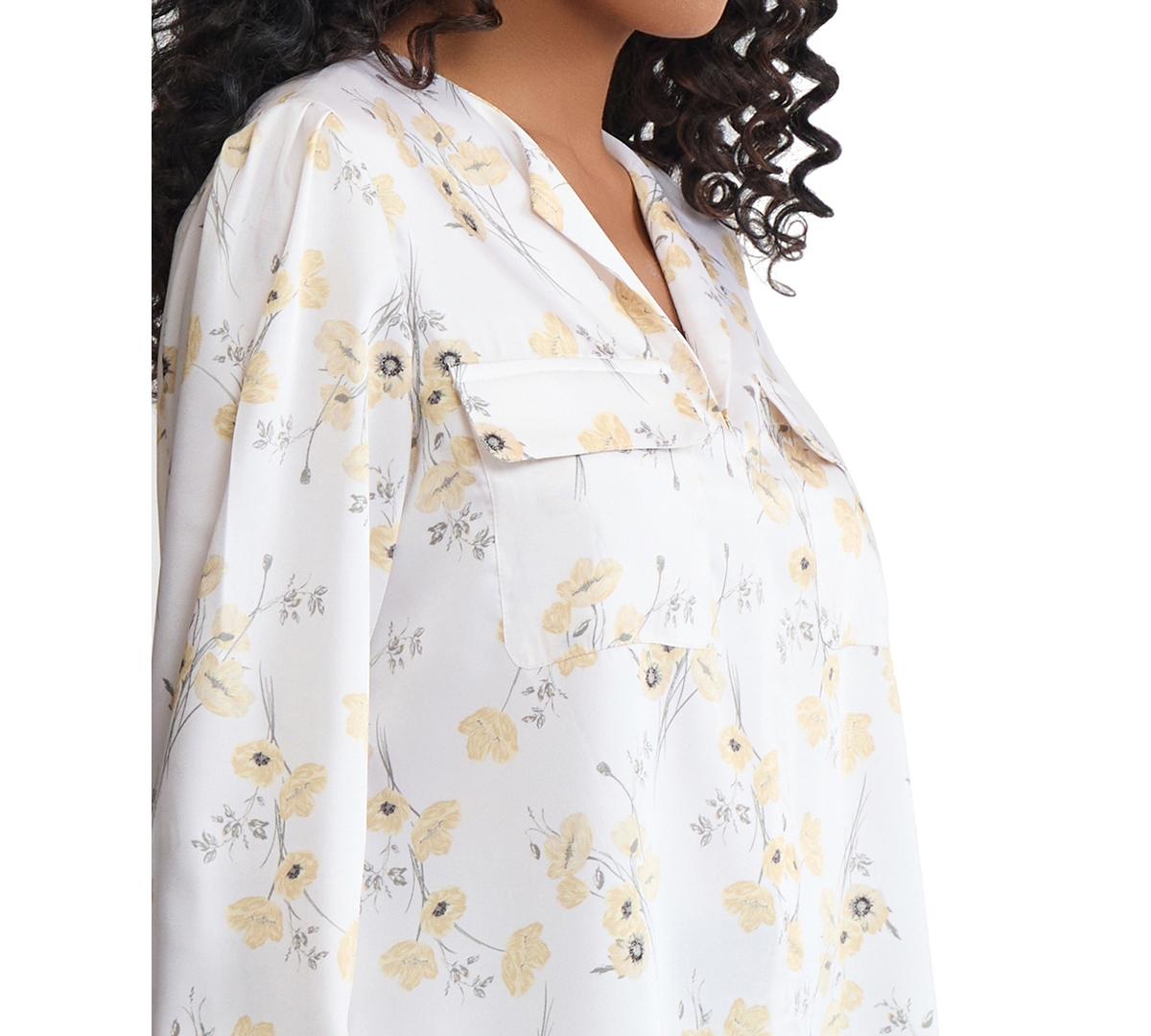 Jones New York Petite Long-Sleeve Utility Top