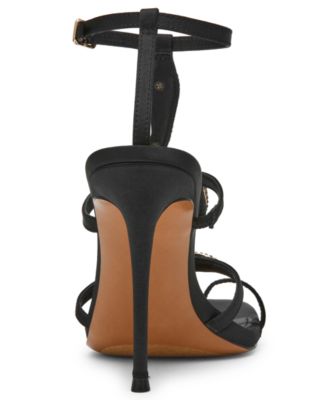 Women's Python Embellished T-Strap Stiletto Heel Dress Sandals