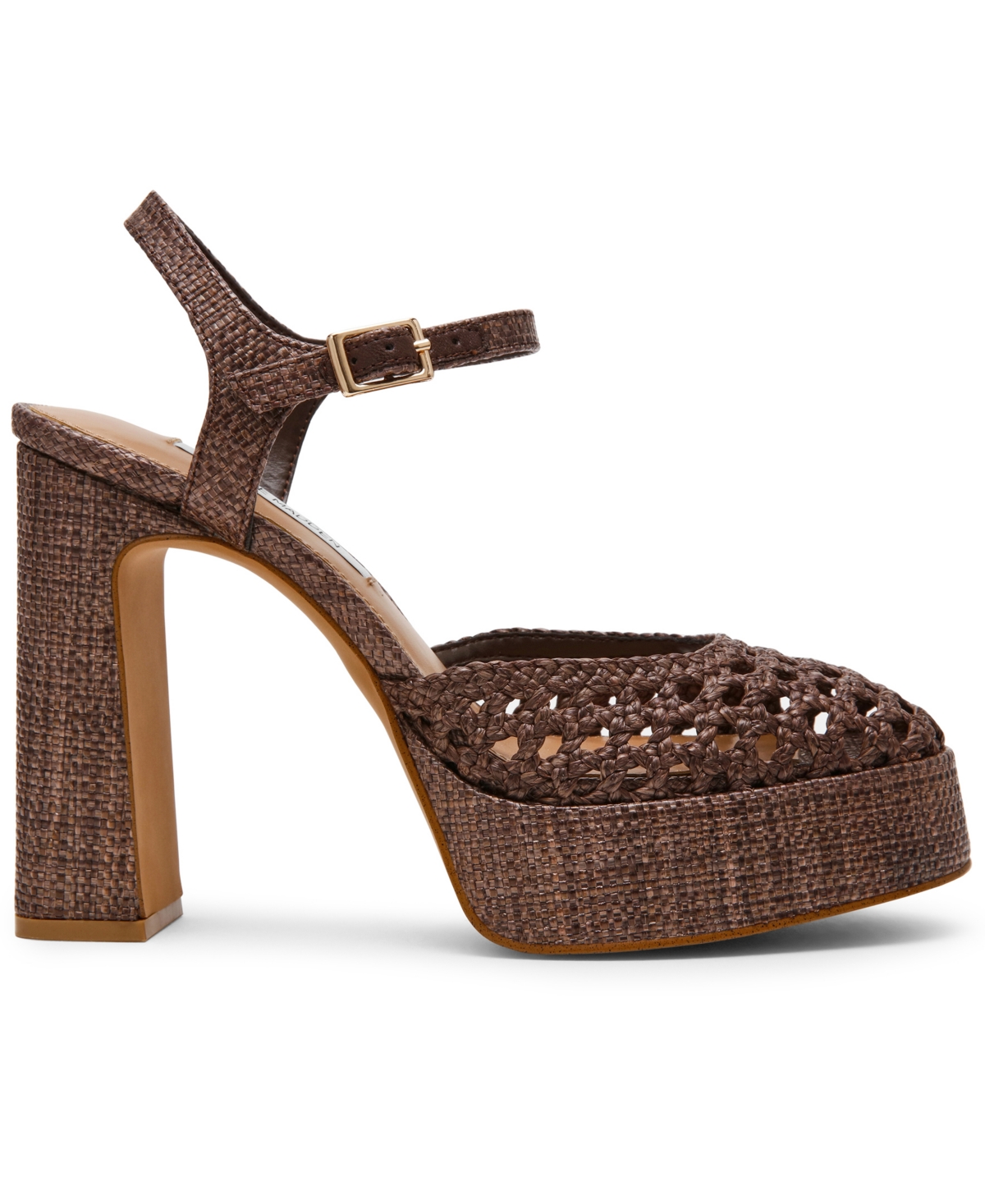 Steve Madden Women's Lexie Woven Adjustable Strap Platform Sandals