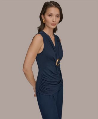 Women's Deep V-Neck Knit Top