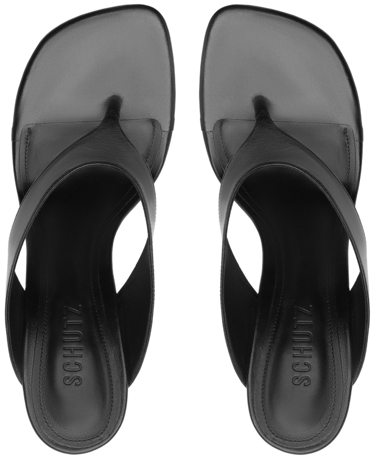 Женские сандалии Schutz Maya Slip-On Wedge, цвет: Чёрный — фото 12