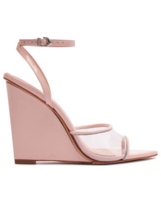 Women's Elodie Vinyl Pointed Toe Wedge Sandals