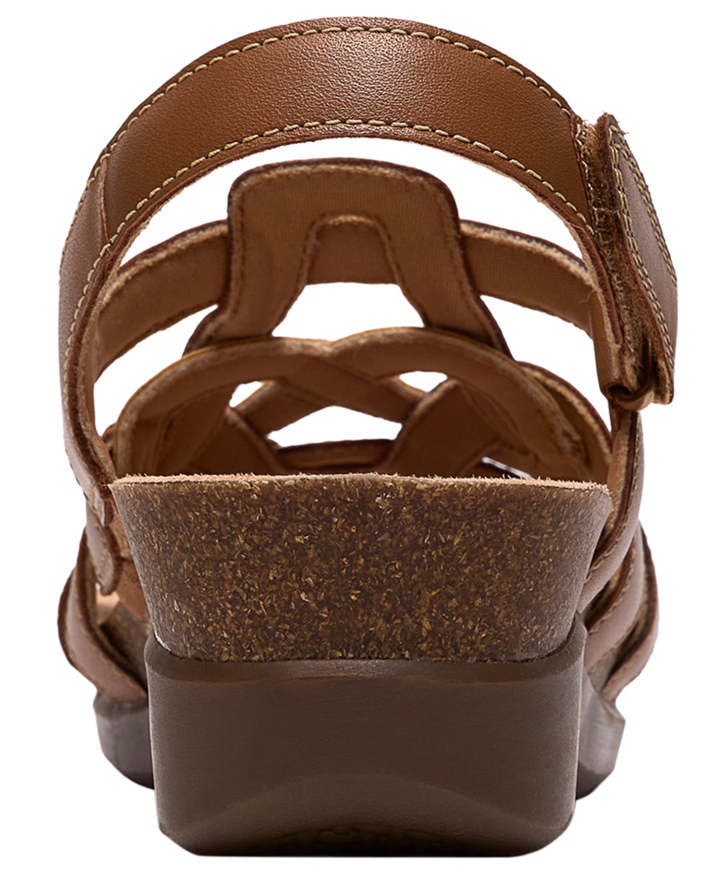 Женские сандалии Clarks Calenne Gracie Round Toe, цвет: Рыжевато-коричневый кожаный — фото 3