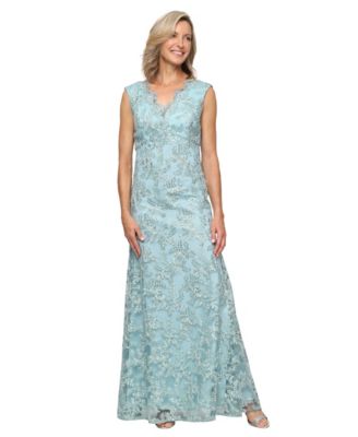 Women's Embroidered Long Ball Gown