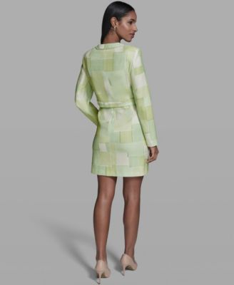 Women's Printed Open-Front Jacket Dress