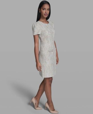 Women's Sequined Textured Crewneck Dress