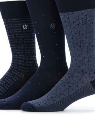 Men's Patterned Rib Mix Socks, 3-Pack