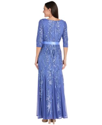 Women’s Sequin 3/4-Length Sleeve Ball Gown