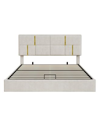 Upholstered Platform Bed with Hydraulic Storage