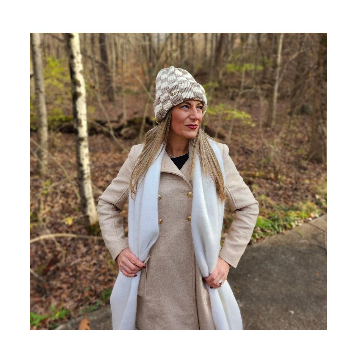 Women's Oversized Fringe Scarf - Ivory