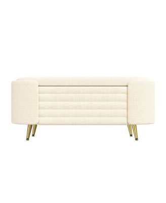 Modern Storage Ottoman Upholstered Bench for Living Room, Bedroom