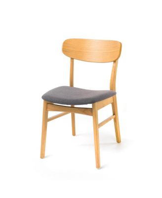 5-Piece Dining Table Set with Solid Wood Frame Table and 4 Upholstered Chairs